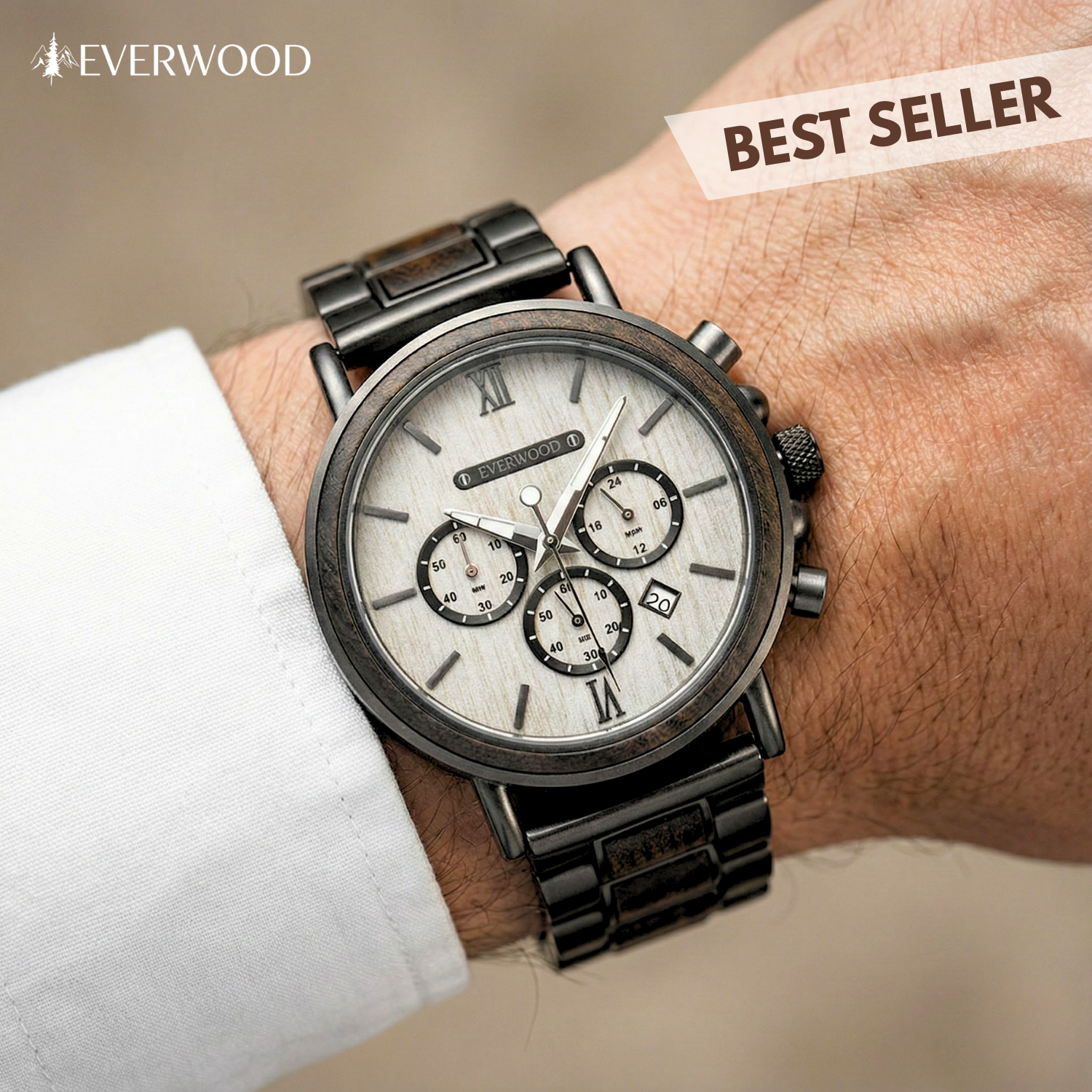 EverWood™ - Metal Zebra 44.5mm