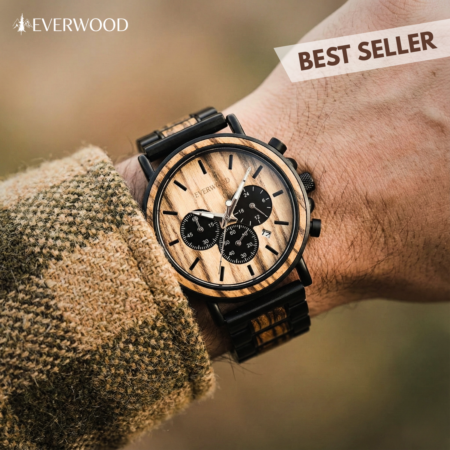 EverWood™ - Walnut Zebra 44mm